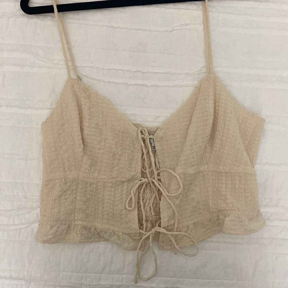 Ivory crop tank
